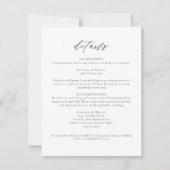 MARAH Elegant Modern Minimal Wedding Details Kaart (Voorkant)