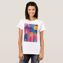 Marakech Mooie Marokkaanse City Paint T shirt