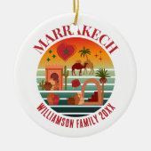 MARAKKESH Marokko Familie Vakantie Souvenir Keramisch Ornament (Voorkant)