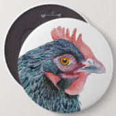 Maran Chicken Hen Waterverf Artwork Ronde Button 6,0 Cm (Voorkant /achterkant)