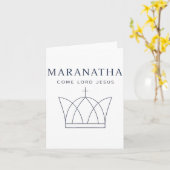 Maranatha christelijk modern minimalistisch kaart (Gele Bloem)