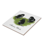 Marans Black Copper Chicken Tegeltje (Zijkant)