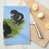 Marans Black Copper Chicken Theedoek (Quarter Fold)