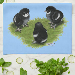 Marans Zwarte Koperen Kuikens Theedoek