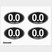 Marathon 0.0 I Don't Run Oval Sticker (Zwart) (Vel)