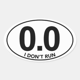 Marathon 0.0 Je n'utilise pas Oval Sticker