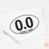 Marathon 0.0 Je n'utilise pas Oval Sticker (Enveloppe)