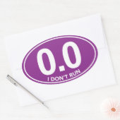 Marathon 0.0 Je n'utilise pas Sticker ovale (Viole (Enveloppe)