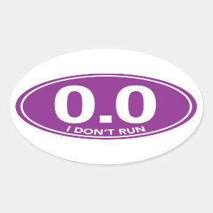 Marathon 0.0 Je n'utilise pas Sticker ovale (Viole