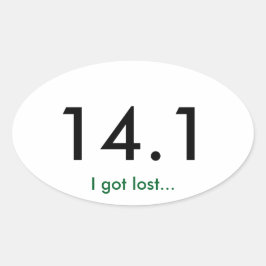 Marathon 14.1 ovale sticker