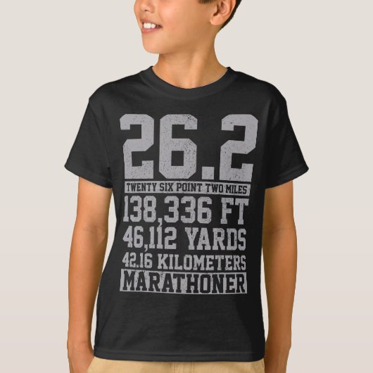 Marathon - 26,2 mijl hardloopcadeau t-shirt (Voorkant)