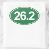 Marathon 26,2 mijl ovale Sticker (groen) (Tas)