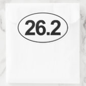 Marathon 26,2 mijl ovale Sticker (wit) (Tas)