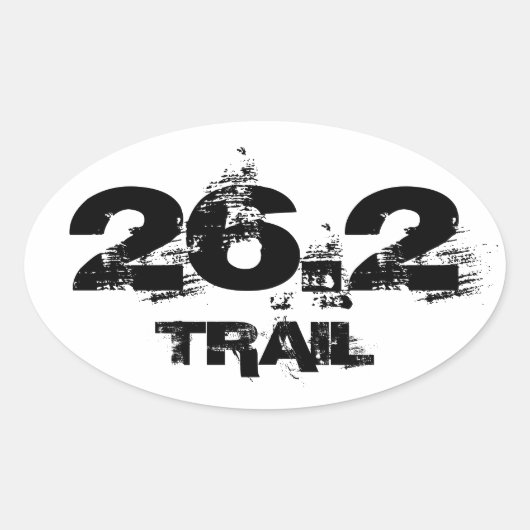Marathon 26.2 Trail Oval Vehicle Decal Sticker (Voorkant)