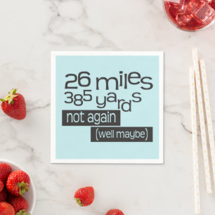 Marathon 26 mijl 385 yards - Grappig 26.2 Runner Servetten