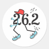 Marathon amusant 26.2 © Stickers à thème du coureu (Devant)