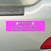 Marathon bumpersticker (Op auto)