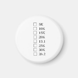 "Marathon Checklist" Magnet Magneet