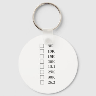 "Marathon Checklist" Sleutelhanger