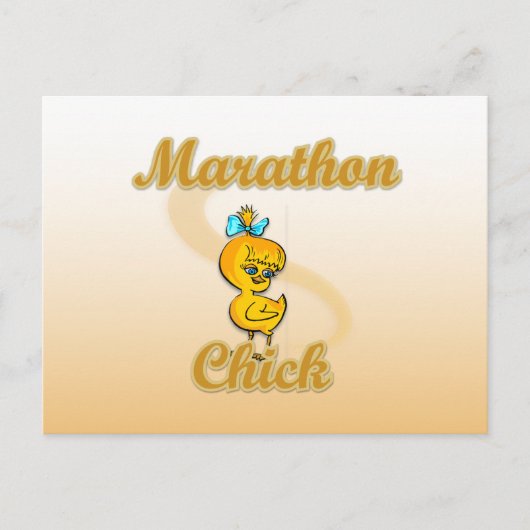 Marathon Chick Briefkaart (Voorkant)