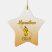 Marathon Chick Keramisch Ornament (Rechts)