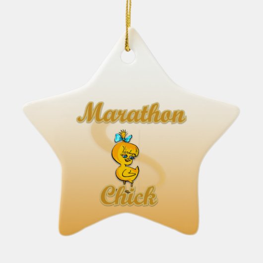 Marathon Chick Keramisch Ornament (Voorkant)