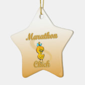 Marathon Chick Keramisch Ornament (Links)