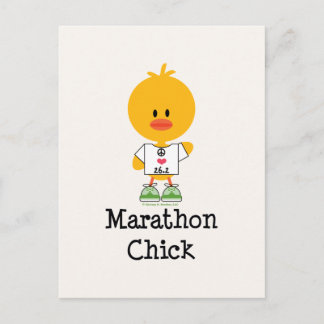 Marathon Chick Peace Love 26.2 Briefkaart