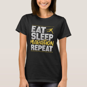 Marathon Eet Slaap Herhaal Halve Marathon Jogging T-shirt