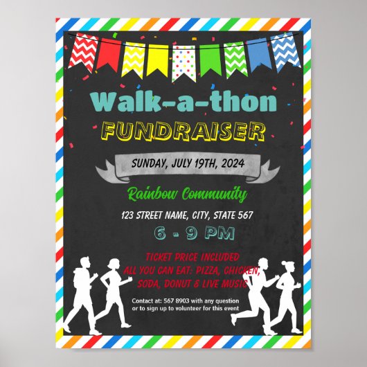 Marathon evenement sjabloon poster (Voorkant)