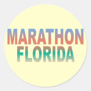 Marathon Florida Keys Ronde Sticker