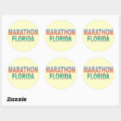 Marathon Florida Keys Ronde Sticker (Vel)