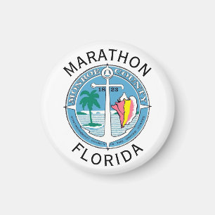Marathon - Florida Keys Square Paper Onderzetter Magneet