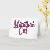 Marathon Girl Kaart (Gele Bloem)