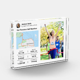 Marathon   Half marathon Best Runner Photo Gift Fotoblokken
