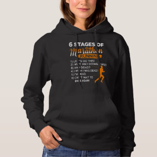 Marathon hardloopkunst voor mannen vrouwen maratho hoodie