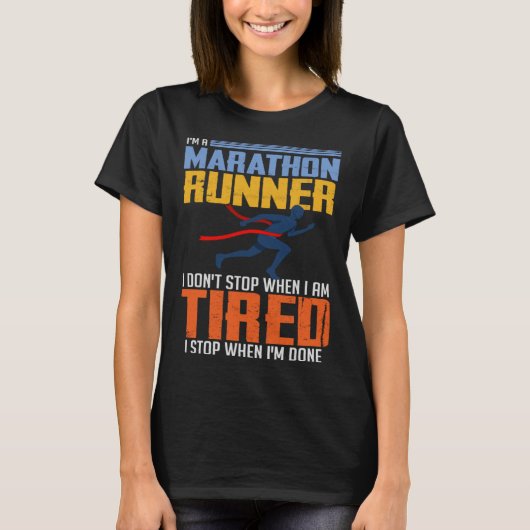 Marathon Hardlopen Training Loper Finisher Coach B T-shirt (Voorkant)