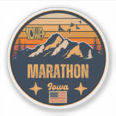 Marathon, Iowa, Verenigde Staten Sticker (Voorkant)