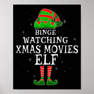 Marathon Kijken Xmas Films Elf Bijpassende Familie Poster