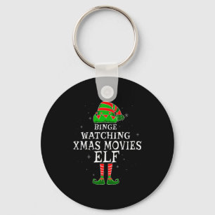 Marathon Kijken Xmas Films Elf Bijpassende Familie Sleutelhanger