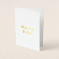 Marathon Legend gefeliciteerd met succes kaart