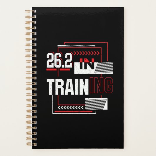 Marathon loopt - 26.2 in de Abstracte Opleiding Planner (Voorkant)