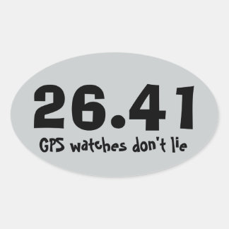 Marathon met draaiende ticker ovale sticker