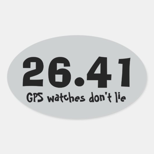 Marathon met draaiende ticker ovale sticker (Voorkant)