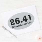 Marathon met draaiende ticker ovale sticker (Envelop)