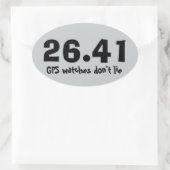 Marathon met draaiende ticker ovale sticker (Tas)