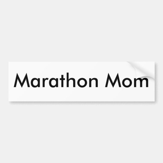 Marathon Moeder Bumpersticker (Voorkant)