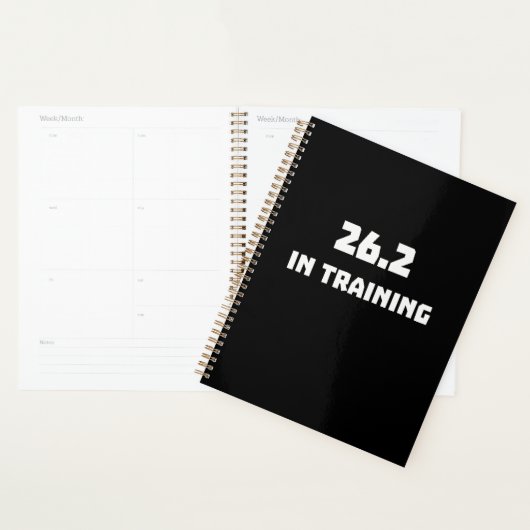 Marathon Runner 26.2 in training hardlopen Planner (Display)