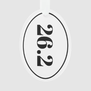 Marathon Runner 26.2 ovaal Keepasbeugel Ornament