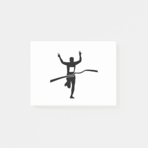 Marathon Runner Finishing Race Silhouette Post-it® Notes